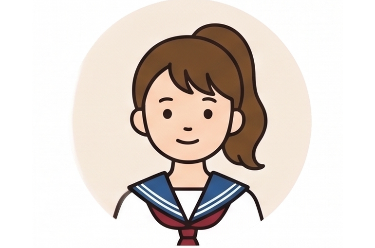 背景あり　中高生女の子3
